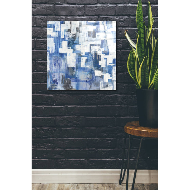 "In Blue A Maze" par Melissa Averinos, H 24 po x l 24 po