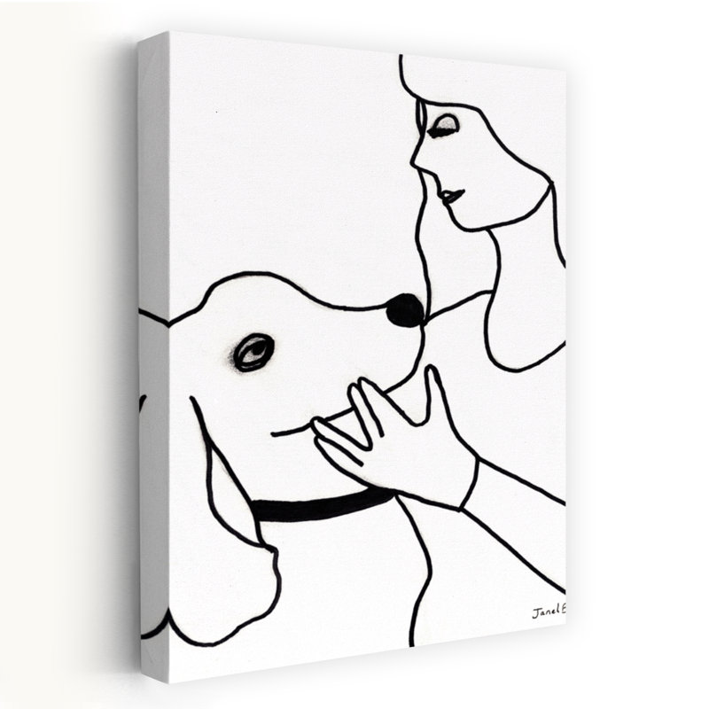 Art contemporain, art mural chien contemporain, H 24 po x l 16 po