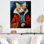 «Brown Cat Fashion Portrait II», art mural en métal