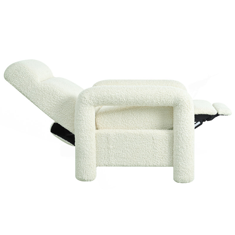Tamaran Upholstery Push-Back Recliner Chair, Beige 100% Linen