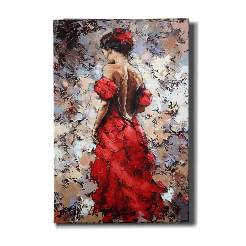 "Baile" par Alexander Gunin, reproduction d'art sur toile tendue, H 24 po x l 12 po x P 0,75 po