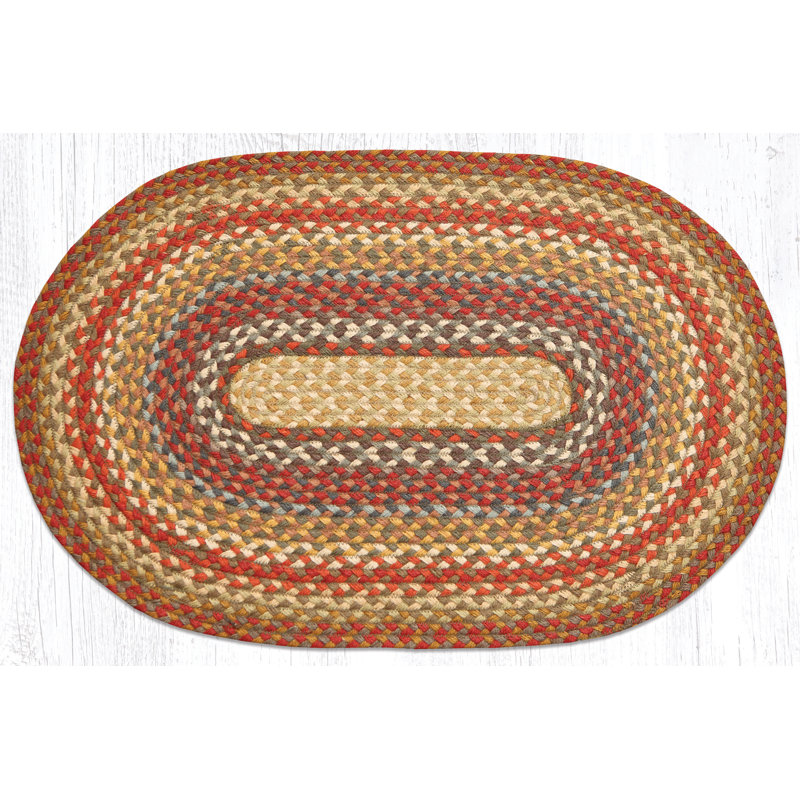  Eco-Conscious Oval Hand-Braided Jute Rugs, Oval 1'8" x 2'6"