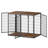 Multi-function Large Dog Crate Wood And Metal Rustic Home Use