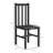 4 Dining Seating, Black Slat Back, Solid Pine, Suited For Multiple Rooms, Space Saving Chairs, Of 4, Slatted Back A Look