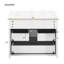 Armoire murale suspendue 24 po avec tiroir double, petit lavabo de salle de bain rectangulaire flottant avec trou de robinet simple et trop-plein, armoire de salle de bain moderne avec lavabo en céramique-837746574