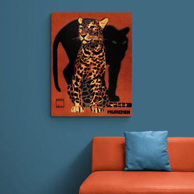 Panther Leopard - Munich Zoo 1 Piece Wrapped Canvas Wall Art