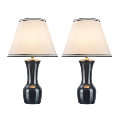 Ensemble de lampes de table en céramique 20 po Cacia