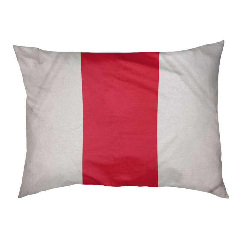 Oreiller pour chien Philadelphia, Très grand (l 50 po x P 40 po x H 17 po), Blanc / rouge / blanc