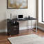 Bureau d'ordinateur en métal Kornegay pour bureau personnel et ordinateur portable ‑ configuration à gauche ou à droite, tiroirs de rangement, L 60 po, pour le travail-28331084-93854914