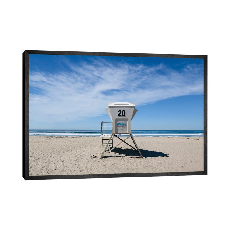 California Beach Day II by Bethany Young - Print on Canvas, 45.72cm H x 66.04cm W x 3.81cm D, Black Framed