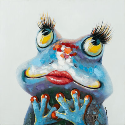 Leinwandbild Frog in Love