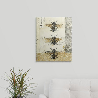 Napolitano «Golden Bees n Butterflies No 1» par Katie pertiet, impression