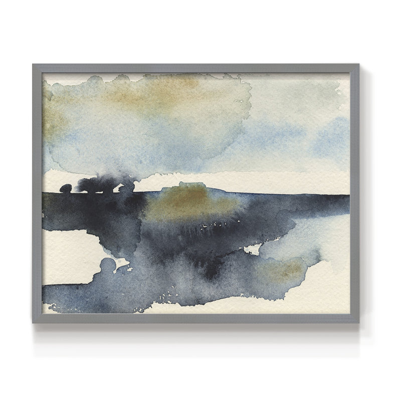 Upheval III -Framed Print - Restickable, 11" H x 14" W, Gray