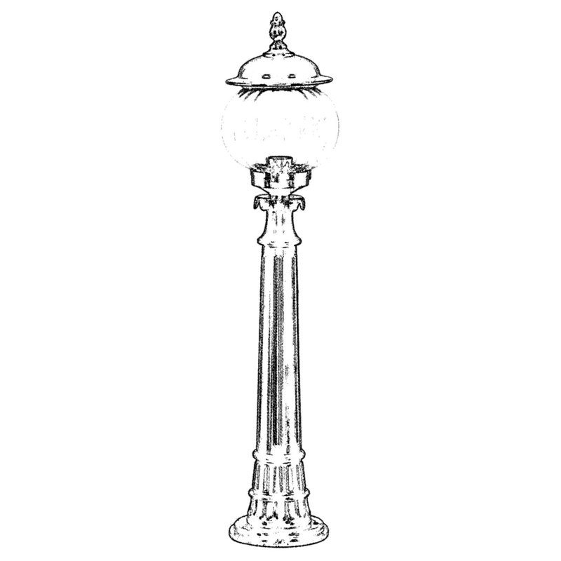 Aarjan Ribbed Lamp Post (Full)