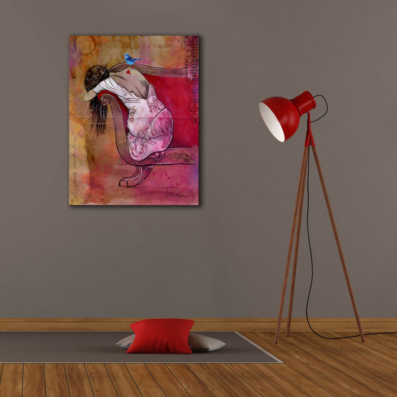 Tableau sur toile « Red Chaise » de Lark Manor par Loui Jover, 66 cm x 86 cm, H 34 po x l 26 po