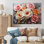 " Carnations Romantic Ruffles Patchwork "