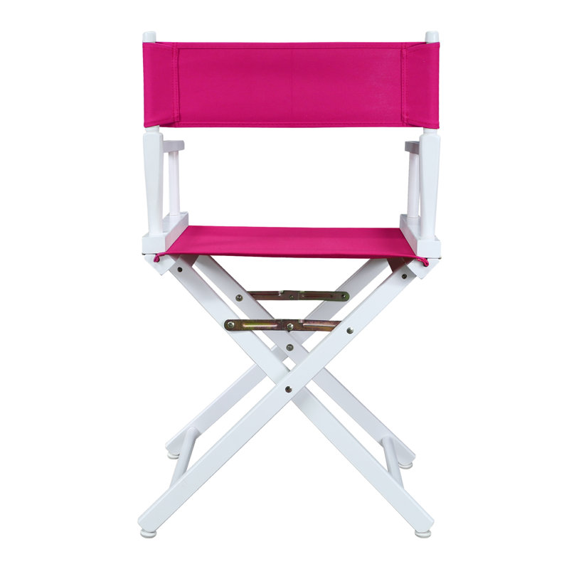 Chaise de réalisateur pliante 18 po, Blanc, Magenta