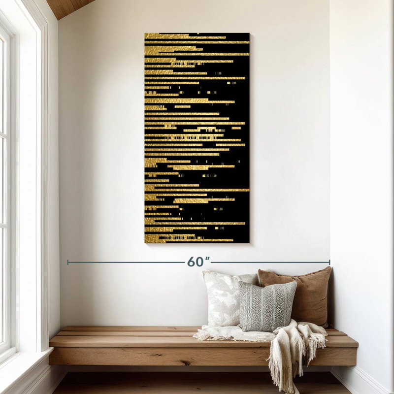 Gold Lines, 48" H x 24" W