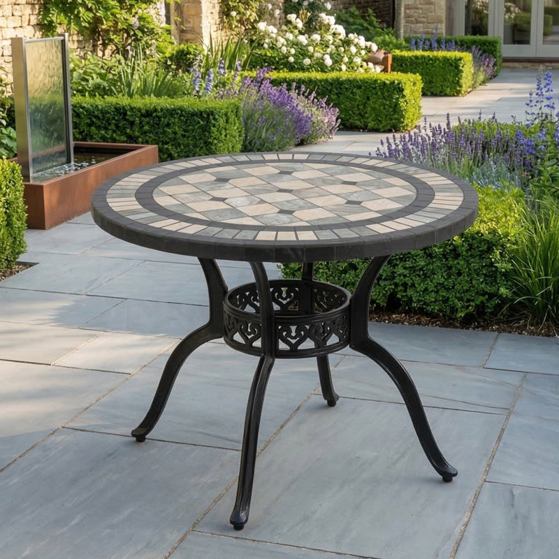 Round Outdoor Dining Table , 100cm W 100cm D