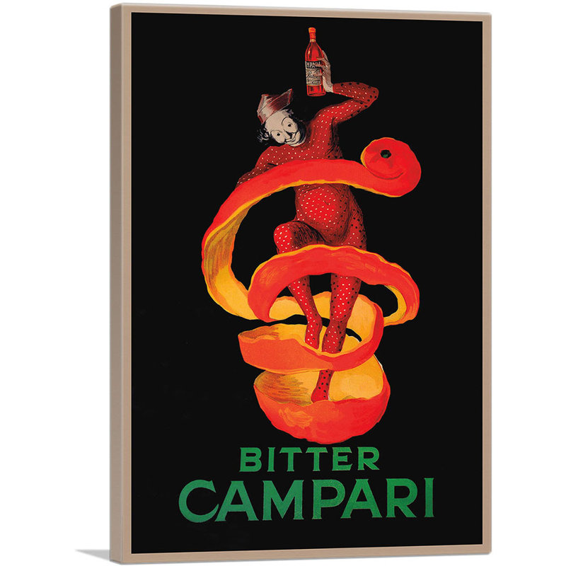 «Bitter Campari 1921» par Leonetto Cappiello - reproduction d'art sur toile tendue, H 26 po x l 18 po x P 0,75 po