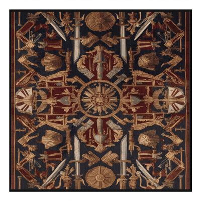 Machine Washable French Black Area Rug
