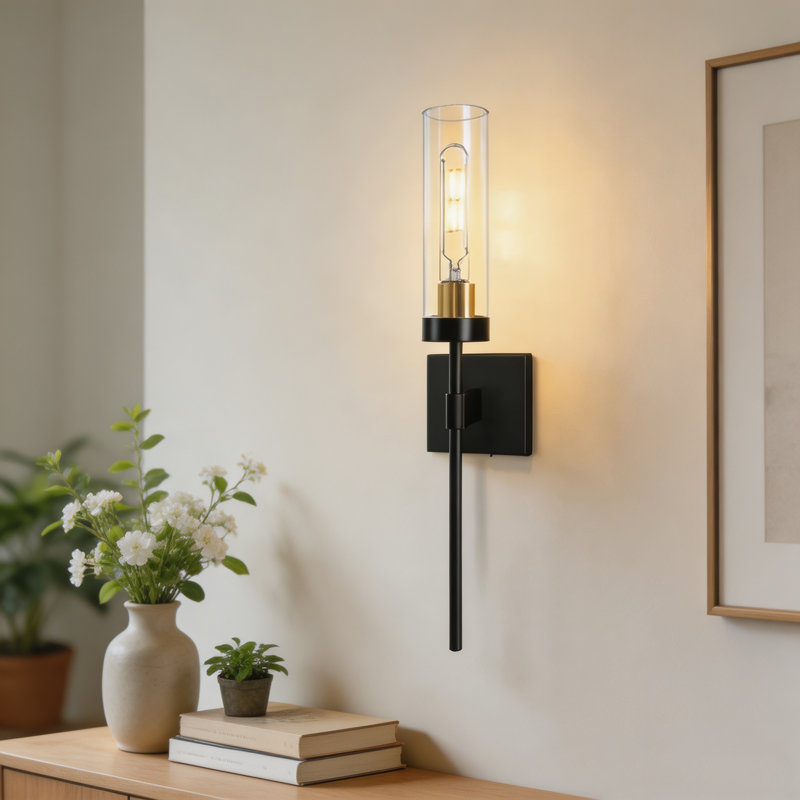 Applique murale à piles avec télécommande, lumière murale sans fil à intensité variable pour le couloir du salon de la chambre à coucher
