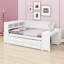Lit de jour avec tablettes de rangement, tiroirs, lit gigogne-546160981