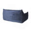Fauteuil à billes surdimensionné 2 places avec accoudoirs Velveteen, bleu foncé