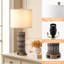 Ensemble de lampe de table en résine 25 po avec port USB, ports de type C et prise de courant CA-959620266-960352567