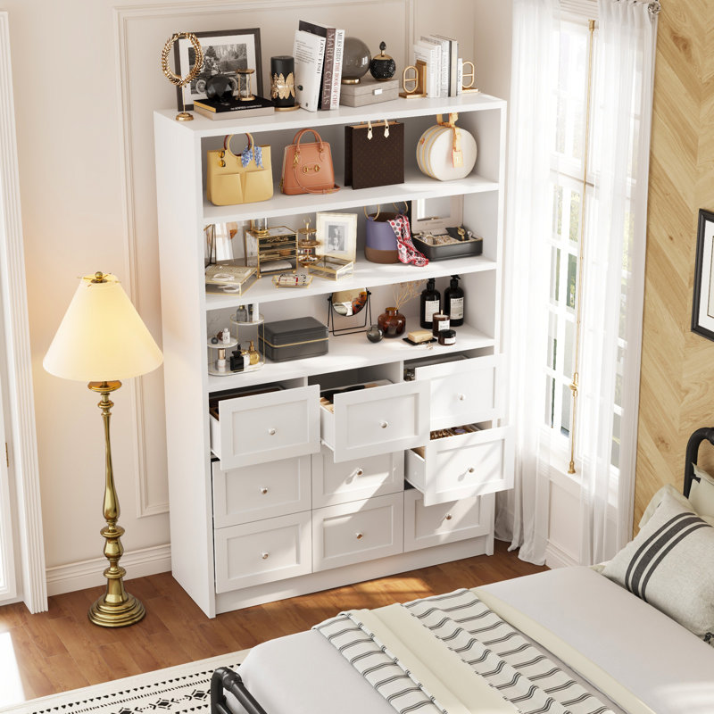 9-Drawer 3-Shelf Wardrobe With Elegent Design