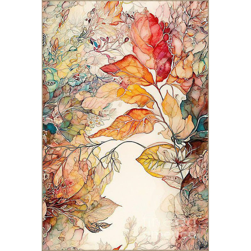 Tapis décoratif rouge à motif floral lavable, Carré 3 pi 3 po