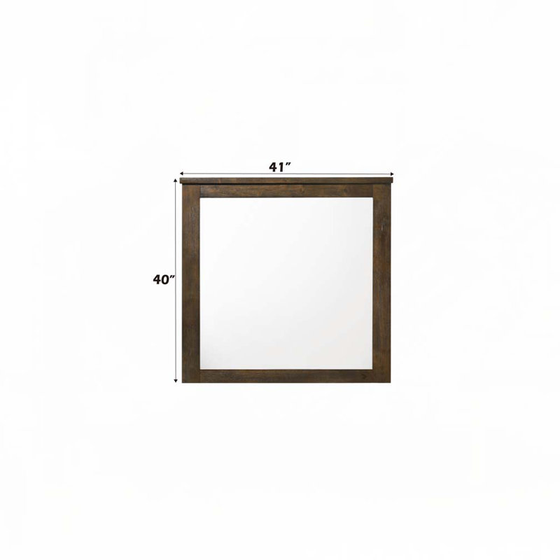 Miroir à finition chêne, 40 po x 41 po