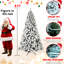 Arbre de Noël enneigé 6 pi avec 300 lumières blanches chaudes, 779 pointes, caractéristique, base en métal stable pour décorations d'hiver enneigées Arbre d'ambiance, technologie de dépliage automatique, décoration-1358415584