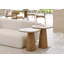 Jade 2-Piece Nesting End Table Set – Almond Oak & Calacatta Marble
