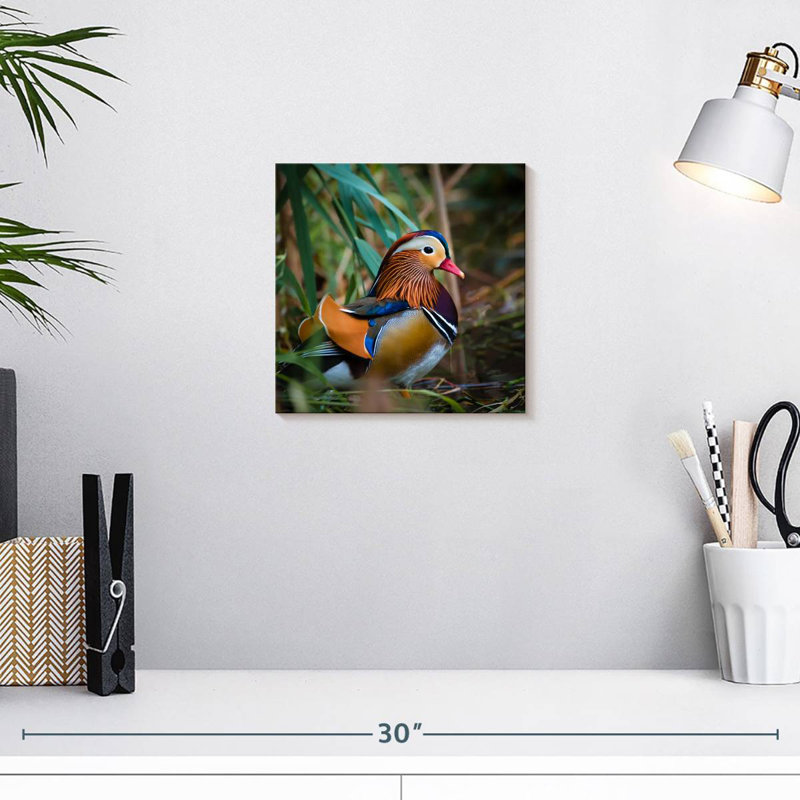 Crowle Colorful Mandarin Duck, 10" H x 10" W