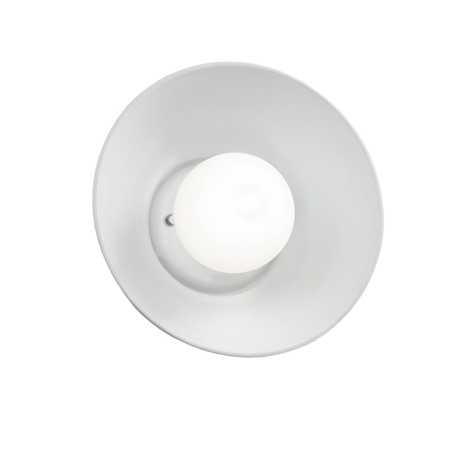 Rana Single Light Dimmable Ceramic Sconce, Gloss White