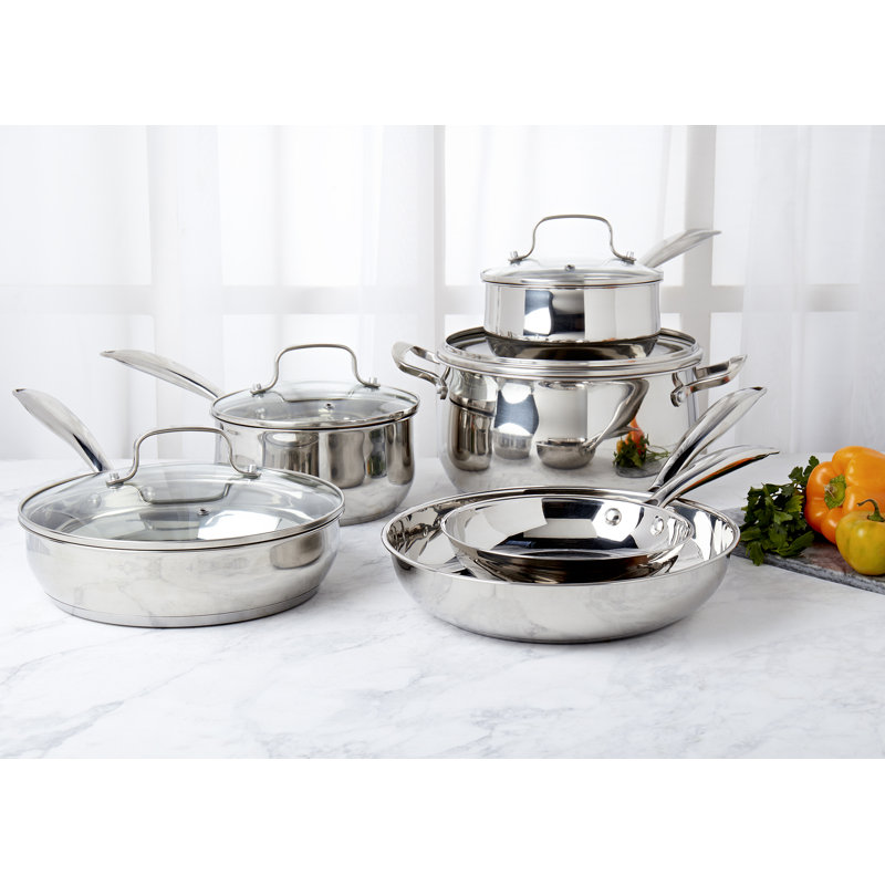 Denmark 10 - Piece Stainless Steel Cookware Set & Reviews | Wayfair