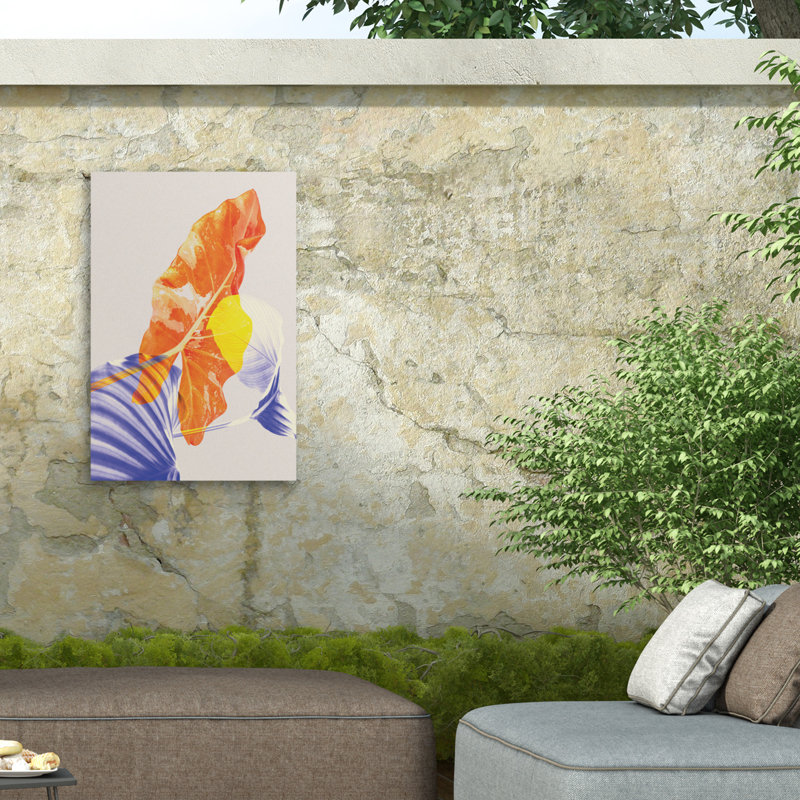 Incado Coloured Leaves Outdoor  Canvas, H 12 po x l 19 po