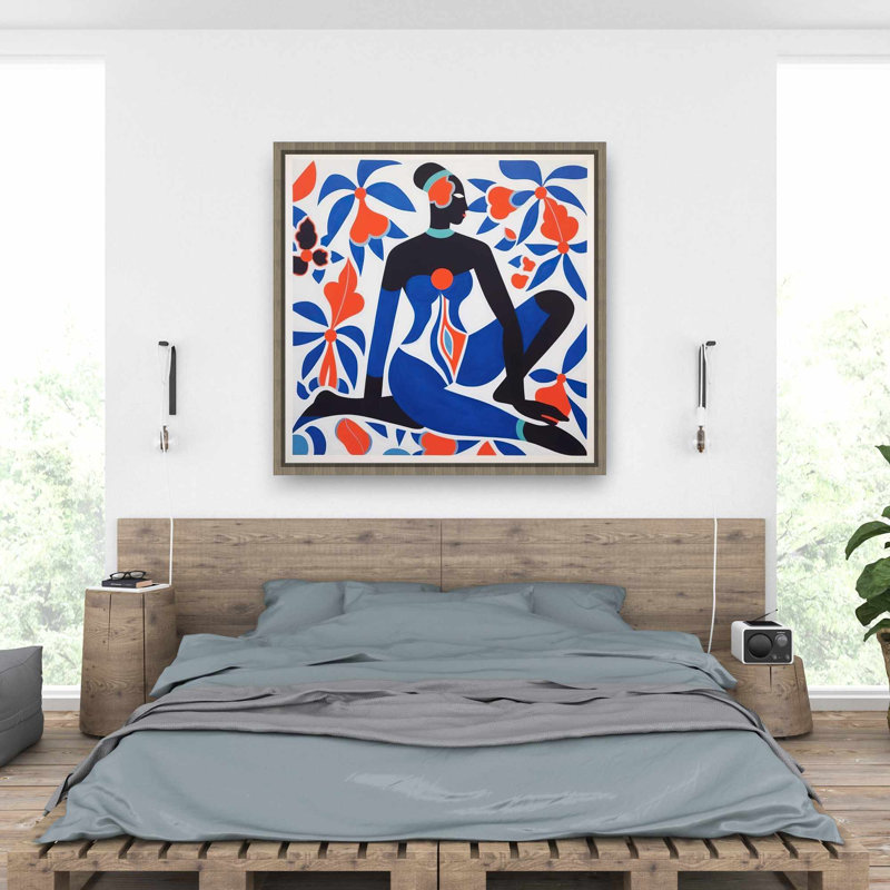Pure Yoga - Illustrative Shapes Framed Canvas for Home Decor