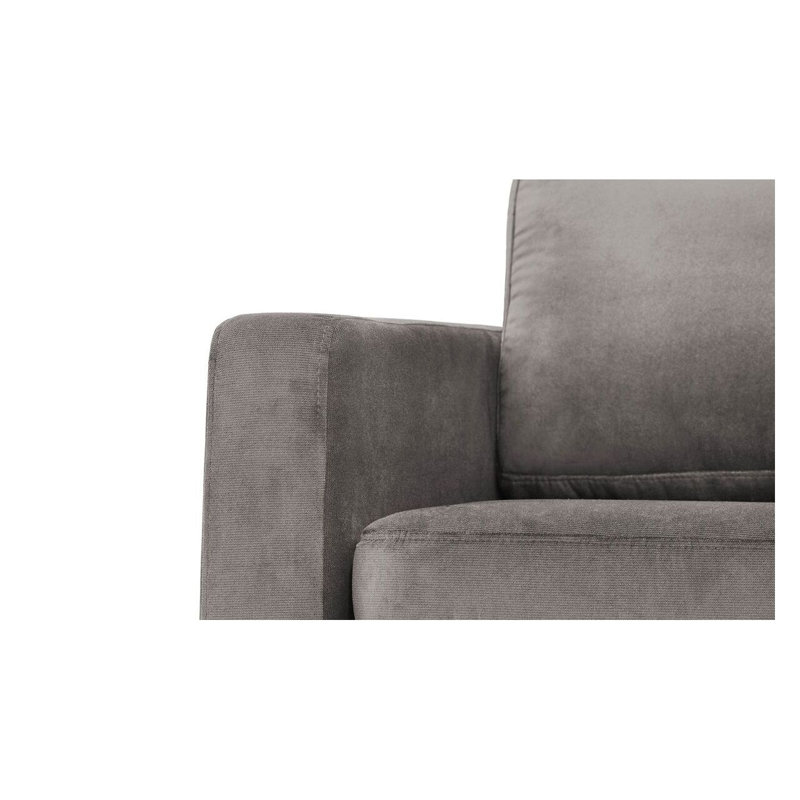 Neilius 2 Seater Velvet Loveseat, Light Grey