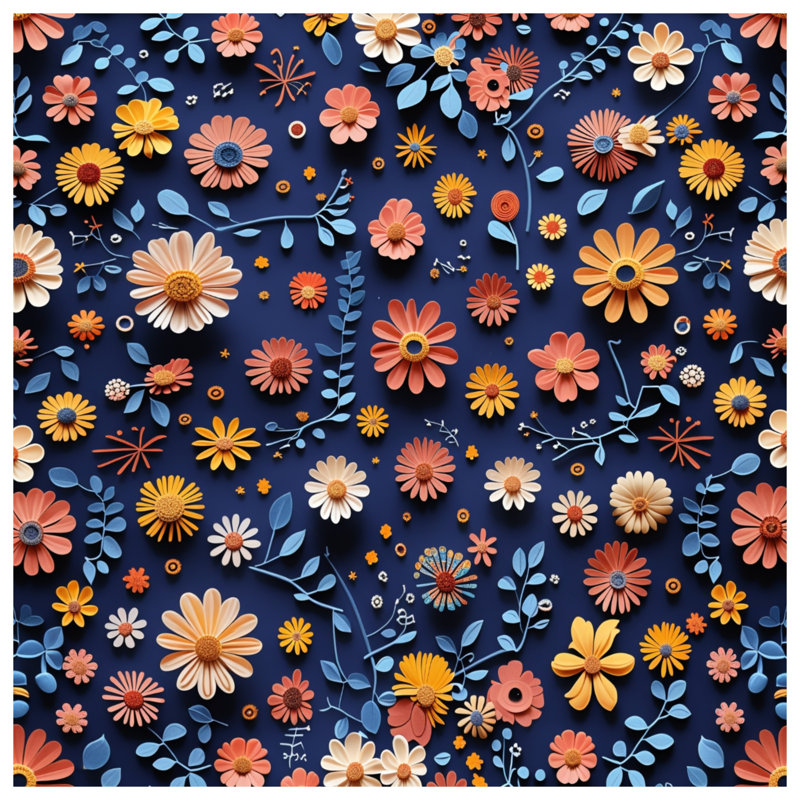 Housse de couette Floral Floral Bedding, Grand lit