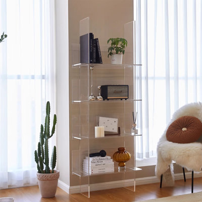 Acrylic creative transparent open bookcase