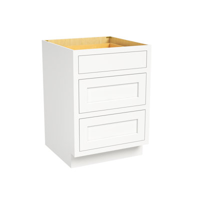 Armoire de cuisine à 3 tiroirs l 24 po x H 34,5 po x P 25 po prête à assembler Casainc