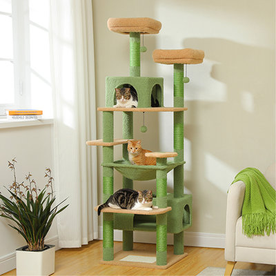 Arbre à chat en peluche 72 po