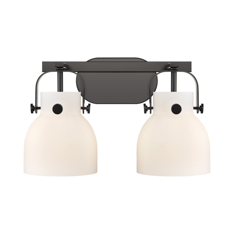 Éclairage pour meuble-lavabo mural 6 po Skycrest, Blanc, Noir mat, Deux lumières