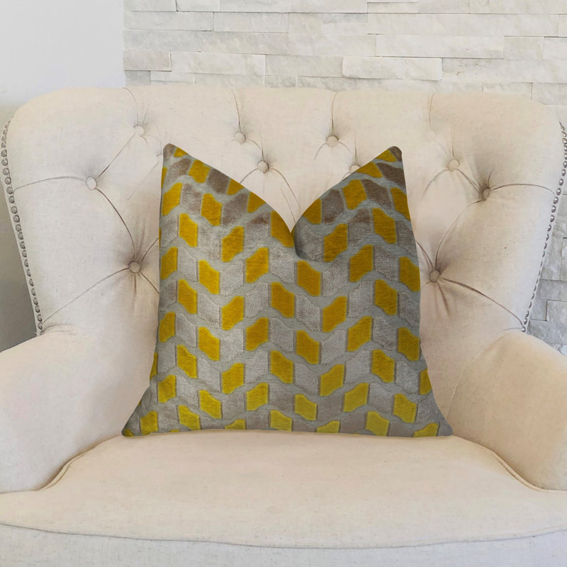 Coussin de luxe fabriqué à la main Snow, 22 po x 22 po, Coussin décoratif