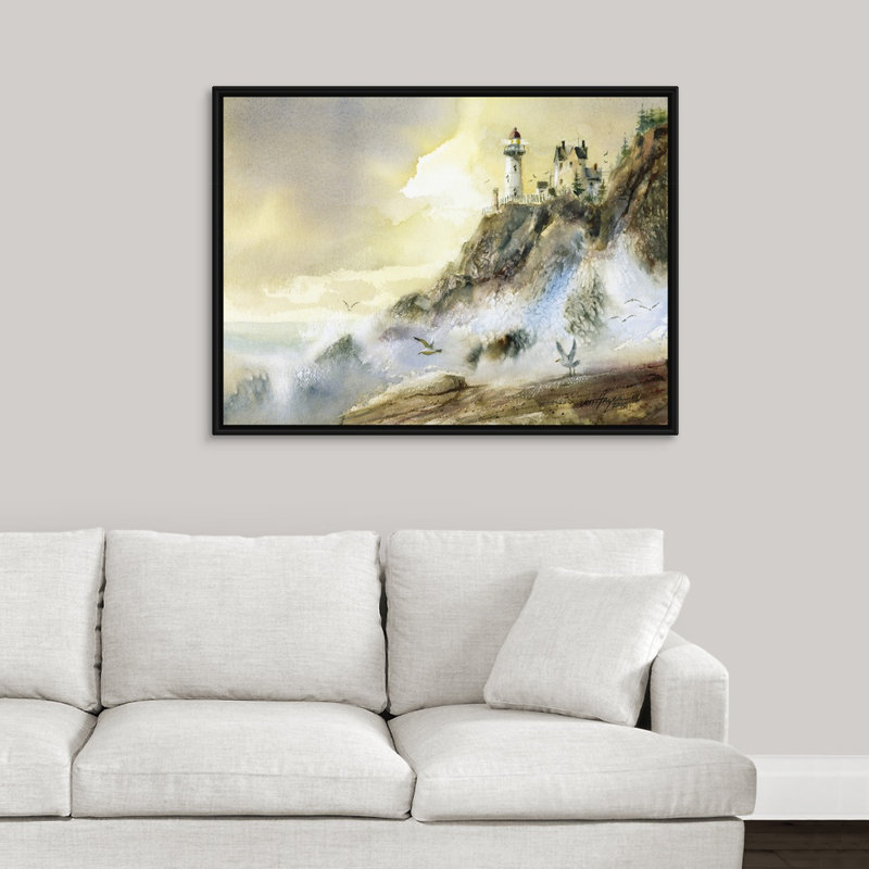 « outer banks » par jess hager, peinture sur toile, Cadre noir, H 30 po x l 40 po x P 1,75 po
