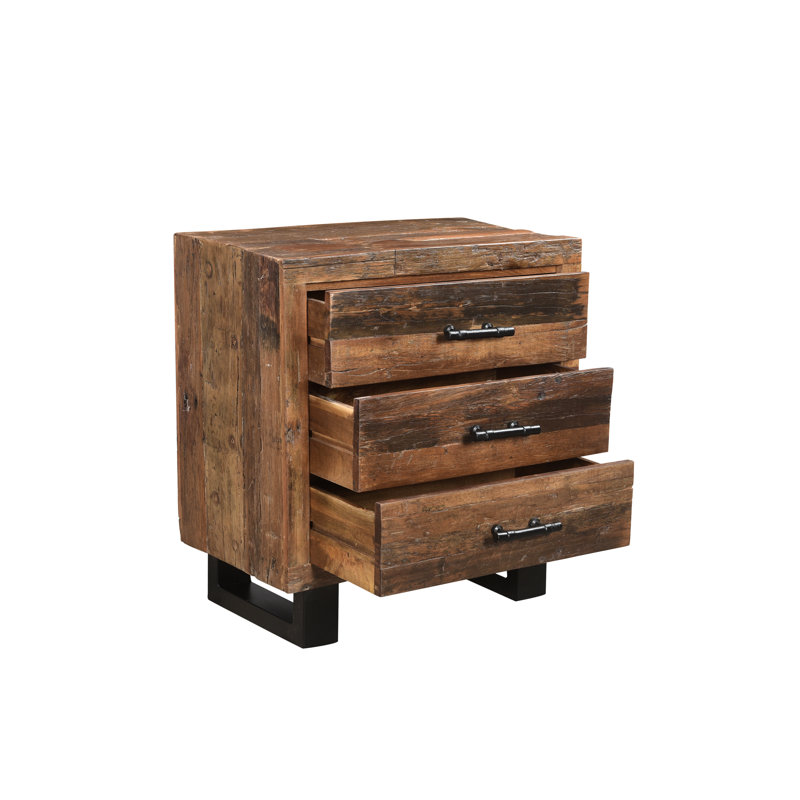 Table de chevet 3 tiroirs Durias