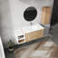 Meuble-lavabo mural 48 po avec lavabo et armoire latérale, portes à fermeture en douceur 48 po
