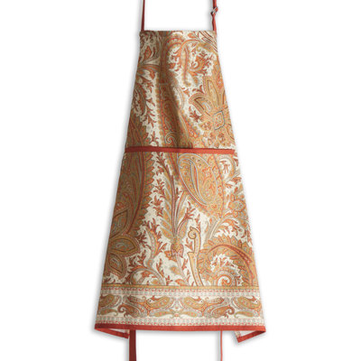 Kashmir Paisley Floral Cotton Bib Apron